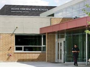 Lillian Osborne high school at 20 Leger Rd in Edmonton, AB.