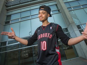 Rajan Gahunia poses for a photo at the York University campus in Toronto, Ont.  on Friday April 15, 2016. Gahunia has been “Northside Since 95.” The 21-year-old Brampton-based hip-hop star is hopeful his anthem will be played as the Toronto Raptors head to the playoffs Saturday against the Indiana Pacers. Ernest Doroszuk/Toronto Sun/Postmedia Network