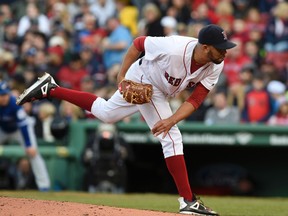 Boston Red Sox starting pitcher David Price (24) pitches during the seventh inning against the Toronto Blue Jays at Fenway Park. (Bob DeChiara-USA TODAY Sports)