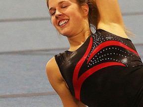 Bayside's Katherine Herron was first all-around in Level 6 at the COSSA gymnastics finals. (Tim Meeks/The Intelligencer)
