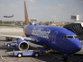 Southwest Airlines planes are seen at LAX airport in Los Angeles, California, United States, October 22, 2015. REUTERS/Lucy Nicholson