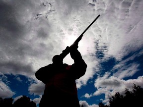 A rifle owner checks the sight of his rifle at a hunting camp property in rural Ontario, west of Ottawa, on Wednesday Sept. 15, 2010. THE CANADIAN PRESS/Sean Kilpatrick