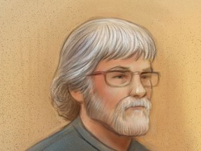 Marc Leduc sketch in the Ottawa courthouse Feb. 7, 2013.