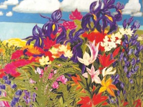 Irises at Gairloch Gardens, a painting by London artist Catherine Morrisey is part of a new exhibition, Rivergarden, on at Westland Gallery until May 7.