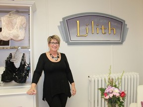 Chris Yurchuk, owner of the recently-opened Lilith Boutique, stands in her 178 Christina St. N. store. The shop offers lingerie for clients of all shapes and sizes and also includes a wide range of mastectomy products.
CARL HNATYSHYN/SARNIA THIS WEEK