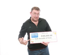 Submitted photo
Picton resident Scott Newcombe is $100,000 richer after his Encore winning. Newcombe is still trying to determine what he’ll do with his winnings.
