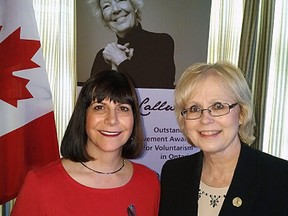 Lina Bowden, left, and Peggy Sattler, MPP, London West.