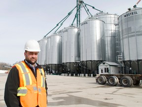 Snobelen Farms President Troy Snobelen stands out front his Lucknow grain elevators. He took over the company from his father, Mike Snobelen 2005. (Darryl Coote/Reporter)