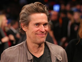 Mar 26, 2016; New York, NY, USA; American actor Willem Dafoe on the court after a game between the New York Knicks and the Cleveland Cavaliers at Madison Square Garden. Brad Penner-USA TODAY Sports