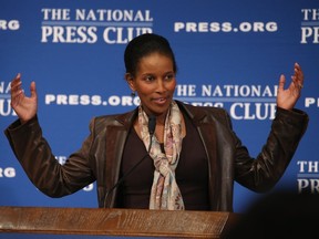 Activist and author Ayaan Hirsi Ali speaks at the National Press Club, April 7, 2015 in Washington, DC. Ali spoke about ISIS, Islam and the West. Mark Wilson/Getty Images/AFP