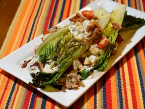 Grilled Romaine Salad with a Blue Cheese/Sherry Vinaigrette. (MORRIS LAMONT, The London Free Press)