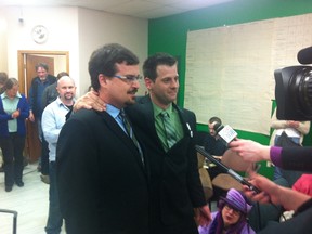 David Nickarz (left) and James Beddome of the Green Party.