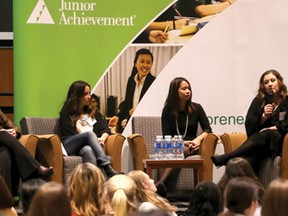 The Junior Achievement of Southern Alberta hosted their 16th annual World of Choices seminar on April 7, and three students from Livingstone School were in attendance. Kelsey Norman, Grade 10 student, said that this was an excellent opportunity for her to explore other career options while learning even more about careers she is already interested in, such as nursing. | Submitted photo