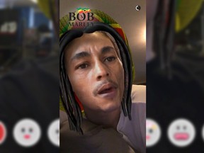 Bob Marley Snapchat feature