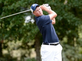 Bath’s Austin James won his first NCAA golf title, the Big South Conference championship, on Tuesday. (Shane Roper)