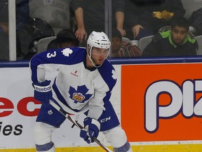 Defenceman T.J. Brennan led the Marlies with 68 points this season,  25 of them goals. (Postmedia Network)