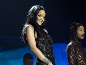 Rihanna performed Wednesday at Rexall Place. (FILE)