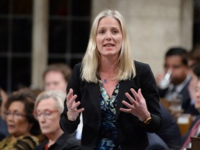 Environment Minister Catherine McKenna answers a question during Question Period in the House of Commons in Ottawa, on April 20, 2016. (THE CANADIAN PRESS/Adrian Wyld)