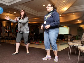 Emily Mountney-Lessard/The Intelligencer
Local teachers and community recreation leaders take part in a workshop Thursday in Belleville. The workshop was focused on Teaching Games For Understanding — a method of teaching physical education to make it more enjoyable for all participants.