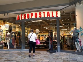 A customer enters an Aeropostale store in Broomfield, Colorado, United States in this May 14, 2015 file photo.    REUTERS/Rick Wilking