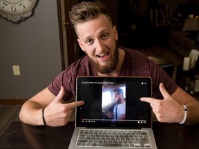 Nate Stone, star of a viral YouTube video, is seen in his St. Thomas home on Thursday, April 21, 2016. (Derek Ruttan/Postmedia Network)