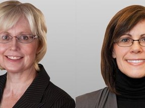 London New Democrat MPPs Peggy Sattler (London West) and Teresa Armstrong (London Fanshawe)