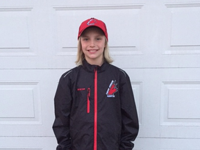 Grayson Niehaus, 10, made a provincial all-star team that will compete in hockey tournaments around North America this summer. - Photo supplied