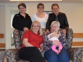 “Howie’s Girls”, this year’s honorary family for Clinton’s Alzheimer’s Walk, including Joan Bernard with her daughters Dianne, Gwen, Maryann, and Cindy. (Photo courtesy of Shawn Loughlin)