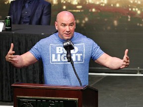 UFC president Dana White speaks during a news conference for UFC 200 in Las Vegas on Friday, April 22, 2016. (John Locher/AP Photo)