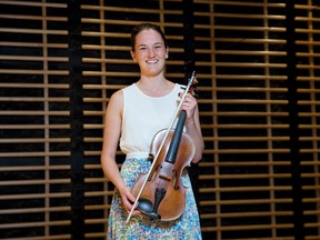 Viola player Katie McBean won the Kiwanis Music Festival's Rose Bowl Competition. (DEREK RUTTAN, The London Free Press)
