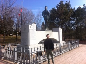 James Akam at the Terry Fox monument outside Thunder Bay (supplied pic)