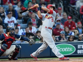 Matt Carpenter's bid to pull the ball harder to right-field, so successful late last season, has not worked out as well early in 2016. (Dale Zunine, USA Today)