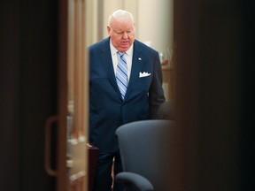 Conservative Senator Mike Duffy arrives at the Senate at Parliament Hill in Ottawa May 9, 2013 after the Senate Board of Internal Economy.  Andre Forget/Postmedia Network File