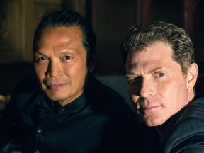 Susur Lee, left, and Bobby Flay in Toronto on Monday, April 25, 2016. (Craig Robertson/Toronto Sun)