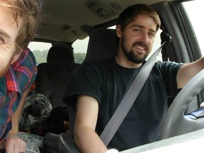 Darrell Johnston (left) and Josiah Laubenstein from Highway Walkers Media are making a documentary about the historic Jefferson Highway. They will drive the entire stretch of the highway this summer, from Winnipeg to New Orleans, in a 1954 Chevy.