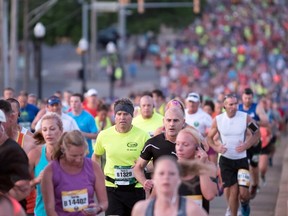 A general view of participants during the Oklahoma City Memorial Marathon, April 24, 2016. (Rob Ferguson-USA TODAY Sports)