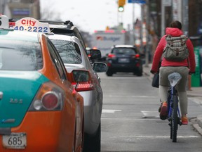 Bloor St. W. near Spadina Ave. where a proposed bike lane project is planned. (Jack Boland/Toronto Sun)