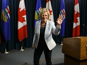 Premier Rachel Notley speaks to the media ahead of a trip to Washington, D.C., in the media room at the Alberta legislature in Edmonton, Alta., on Tuesday April 26, 2016. (Ian Kucerak photo)