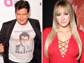 Charlie Sheen and Brett Rossi. (WENN.COM file photos)