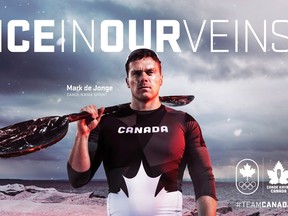 Mark de Jonge is shown in this handout image from the COC. After a strong performance at the Winter Olympics, the Canadian Olympic Committee is sticking with a wintry theme for its Rio 2016 brand campaign. (THE CANADIAN PRESS/HO-COC)