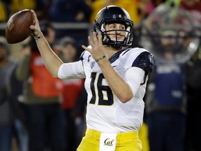 California quarterback Jared Goff stands a good chance he will be selected first overall by the Los Angeles Rams at the NFL draft in Chicago on Thursday. (Marcio Jose Sanchez/AP Photo/Files)