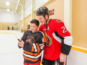 Ridley College in St. Catharines hosted eight members of the Ottawa Senators on April 22, 2016. (Bob Tymczyszyn/St. Catharines Standard/Postmedia Network)