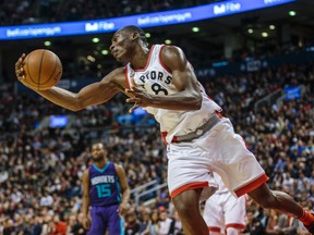 There are no off-days for Raptors centre Bismack Biyombo. He spends hours in the gym working on his game, every single day. (Ernest Doroszuk/Toronto Sun/Files)