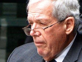 Dennis Hastert leaves the Dirksen Federal courthouse after his sentencing hearing in Chicago, Ill., April 27, 2016. REUTERS/Frank Polich/File Photo