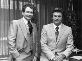 Harold (left) and Phil Kives of K-Tel International Inc. and K-Tel Petroleum are pictured in a 1981 handout photo. Phil Kives, the tireless and optimistic pitchman who pioneered the television infomercial, died Wednesday after being hospitalized with an undisclosed illness. (THE CANADIAN PRESS/HO)