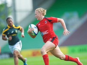 Winnipeg's Mandy Marchak is hoping to win a spot on Canadian women's Olympic rugby team. (PHOTO COURTESY IAN MUIR/RUGBY CANADA)