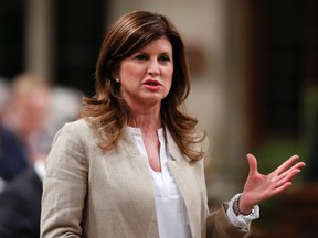 Interim Conservative leader Rona Ambrose asks a question during question period in the House of Commons on Parliament Hill in Ottawa on April 21, 2016. (THE CANADIAN PRESS/Patrick Doyle)