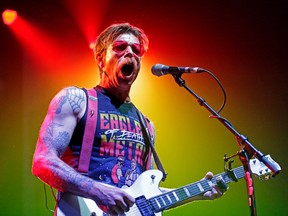 Jesse Hughes, lead singer for the band Eagles of Death Metal, in concert at the Shaw Conference Centre in Edmonton on April 28, 2016. (PHOTO BY LARRY WONG/POSTMEDIA NETWORK)