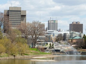 A view of the Forks of the Thames River in downtown London. (CRAIG GLOVER, The London Free Press)