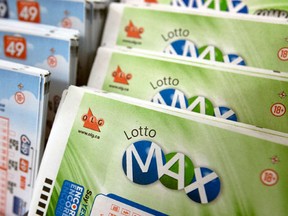 FILE - Lotto MAX and Lotto 649 tickets. (Dave Abel/Toronto Sun/Postmedia Network)